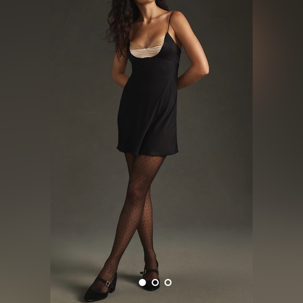 NWT Size M - by Anthropologie Colourblock Satin Slip Dress
